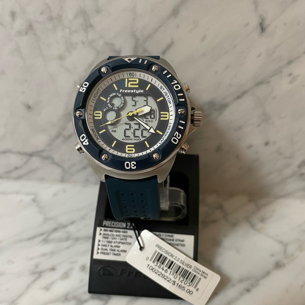 Freestyle Precision 2.0 Silver and Blue Watch